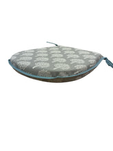 Load image into Gallery viewer, Mulberry Tree Smoke/Dove Grey D-Shaped Seat Pads For Garden, Patio, Kitchen, Dining