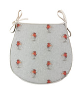 Load image into Gallery viewer, Robin D-Shaped Tie-On Seat Pads For Garden, Patio, Kitchen, Dining