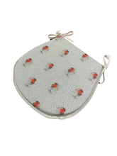 Load image into Gallery viewer, Robin D-Shaped Tie-On Seat Pads For Garden, Patio, Kitchen, Dining