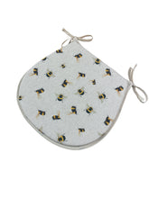 Load image into Gallery viewer, Honey Bee's Linen D-Shaped Seat Pads For Garden, Patio, Kitchen, Dining