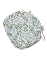 Load image into Gallery viewer, Green &amp; Grey Floral Large Spindle Back Seat Pads For Garden, Patio, Kitchen, Dining