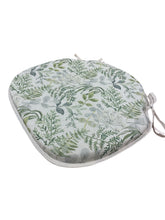 Load image into Gallery viewer, Green &amp; Grey Floral Large Spindle Back Seat Pads For Garden, Patio, Kitchen, Dining