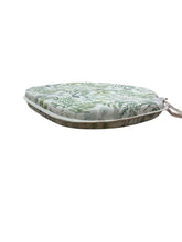 Load image into Gallery viewer, Green &amp; Grey Floral Large Spindle Back Seat Pads For Garden, Patio, Kitchen, Dining