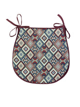 Load image into Gallery viewer, Aztec Tapestry D-Shaped Seat Pads For Garden, Patio, Kitchen, Dining