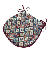 Load image into Gallery viewer, Aztec Tapestry D-Shaped Seat Pads For Garden, Patio, Kitchen, Dining