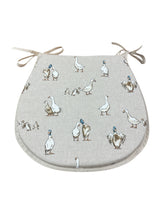 Load image into Gallery viewer, Shabby Ducks D-Shaped Seat Pads For Garden, Patio, Kitchen, Dining