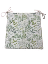 Load image into Gallery viewer, Green &amp; Grey Floral Tapered Seat Pads For Garden, Patio, Kitchen, Dining