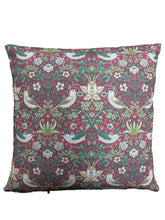 Load image into Gallery viewer, William Morris - Strawberry Thief Crimson 100% Cotton Cushion/Scatter Cover 16" 18" 20" 22" 24"