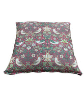 Load image into Gallery viewer, William Morris - Strawberry Thief Crimson 100% Cotton Cushion/Scatter Cover 16" 18" 20" 22" 24"