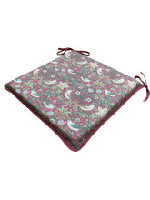 Load image into Gallery viewer, William Morris - Strawberry Thief Crimson Square Tie-On Seat Pads Dining/Patio/Garden/Kitchen