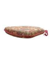 Load image into Gallery viewer, William Morris - Strawberry Thief Crimson 100% Cotton Small Spindle Back Seat Pads For Garden, Patio, Kitchen, Dining