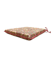Load image into Gallery viewer, William Morris - Strawberry Thief Crimson Tapered Seat Pads For Garden, Patio, Kitchen, Dining, 100% Cotton