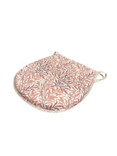 Load image into Gallery viewer, William Morris - Willow Bough Rust 100% Cotton D-Shaped Seat Pads For Garden, Patio, Kitchen, Dining