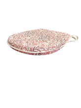 Load image into Gallery viewer, William Morris - Willow Bough Rust 100% Cotton D-Shaped Seat Pads For Garden, Patio, Kitchen, Dining
