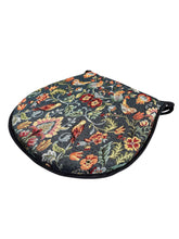 Load image into Gallery viewer, William Denim Tapestry D-Shaped Seat Pads For Garden, Patio, Kitchen, Dining
