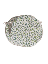 Load image into Gallery viewer, Green Leaves Set of 2 Round Bistro Seat Pads For Garden/Patio 12" 14" 16"