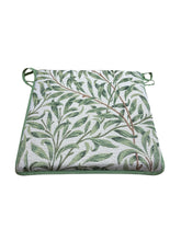 Load image into Gallery viewer, William Morris - Willow Bough Sage Tapestry Square Tie-On Seat Pads Dining/Patio/Garden/Kitchen