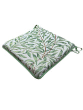 Load image into Gallery viewer, William Morris - Willow Bough Sage Tapestry Square Tie-On Seat Pads Dining/Patio/Garden/Kitchen