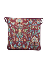 Load image into Gallery viewer, William Red Tapestry Square Tie-On Seat Pads Dining/Patio/Garden/Kitchen