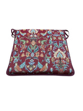 Load image into Gallery viewer, William Red Tapestry Square Tie-On Seat Pads Dining/Patio/Garden/Kitchen