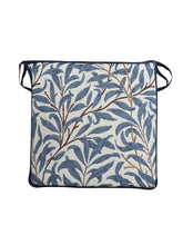 Load image into Gallery viewer, William Morris - Willow Bough Azure Tapestry Square Tie-On Seat Pads Dining/Patio/Garden/Kitchen