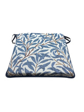 Load image into Gallery viewer, William Morris - Willow Bough Azure Tapestry Square Tie-On Seat Pads Dining/Patio/Garden/Kitchen