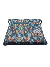 Load image into Gallery viewer, William Denim Tapestry Square Tie-On Seat Pads Dining/Patio/Garden/Kitchen
