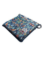 Load image into Gallery viewer, William Denim Tapestry Square Tie-On Seat Pads Dining/Patio/Garden/Kitchen