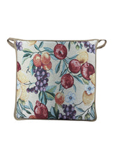 Load image into Gallery viewer, Fruits Natural Tapestry Square Tie-On Seat Pads Dining/Patio/Garden/Kitchen