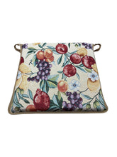 Load image into Gallery viewer, Fruits Natural Tapestry Square Tie-On Seat Pads Dining/Patio/Garden/Kitchen