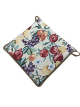 Load image into Gallery viewer, Fruits Natural Tapestry Square Tie-On Seat Pads Dining/Patio/Garden/Kitchen