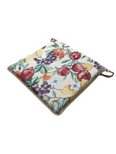 Load image into Gallery viewer, Fruits Natural Tapestry Square Tie-On Seat Pads Dining/Patio/Garden/Kitchen