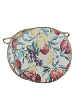 Load image into Gallery viewer, Fruits Natural Tapestry Set of 2 Round Bistro Seat Pads 12" 14" 16"