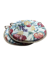 Load image into Gallery viewer, Fruits Natural Tapestry Set of 2 Round Bistro Seat Pads 12" 14" 16"