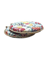 Load image into Gallery viewer, Fruits Natural Tapestry Set of 2 Round Bistro Seat Pads 12" 14" 16"