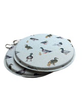 Load image into Gallery viewer, Mallard Ducks Set of 2 Round Bistro Seat Pads For Garden/Patio