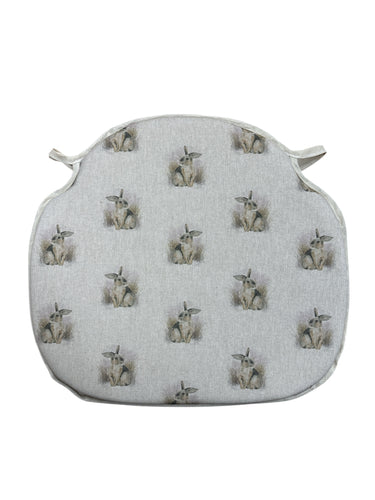Country Rabbit Large Spindle Back Seat Pads For Garden, Patio, Kitchen, Dining