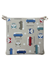 Load image into Gallery viewer, Campervan Square Tie-On Seat Pads Dining/Patio/Garden/Kitchen
