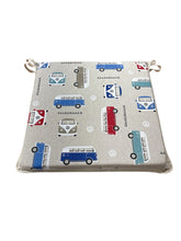 Load image into Gallery viewer, Campervan Square Tie-On Seat Pads Dining/Patio/Garden/Kitchen