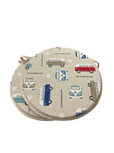 Load image into Gallery viewer, Campervan Set of 2 Round Bistro Seat Pads For Garden/Patio