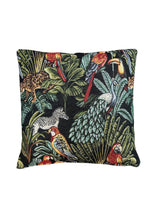 Load image into Gallery viewer, Rainforest Black Tapestry Cushion/Scatter Cover 16" 18" 20" 22" 24"
