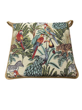 Load image into Gallery viewer, Rainforest Natural Tapestry Square Tie-On Seat Pads Dining/Patio/Garden/Kitchen