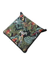 Load image into Gallery viewer, Rainforest Black Tapestry Square Tie-On Seat Pads Dining/Patio/Garden/Kitchen