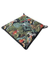 Load image into Gallery viewer, Rainforest Black Tapestry Tapered Seat Pads For Garden, Patio, Kitchen, Dining
