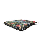 Load image into Gallery viewer, Rainforest Black Tapestry Tapered Seat Pads For Garden, Patio, Kitchen, Dining