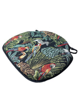 Load image into Gallery viewer, Rainforest Black Tapestry Large Spindle Back Seat Pads For Garden, Patio, Kitchen, Dining