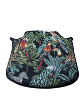 Load image into Gallery viewer, Rainforest Black Tapestry Small Spindle Back Seat Pads For Garden, Patio, Kitchen, Dining