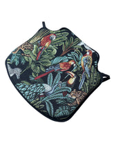 Load image into Gallery viewer, Rainforest Black Tapestry Small Spindle Back Seat Pads For Garden, Patio, Kitchen, Dining