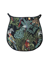 Load image into Gallery viewer, Rainforest Black Tapestry D-Shaped Seat Pads For Garden, Patio, Kitchen, Dining