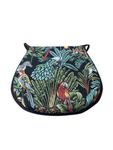 Load image into Gallery viewer, Rainforest Black Tapestry D-Shaped Seat Pads For Garden, Patio, Kitchen, Dining